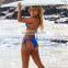 Beach Surf Solid Bikini Set Woman Sexy Metal Decorative High Waist Neon Push Up Swimsuit G String Mermaid Swimsuit 2019