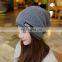 Low Moq Cost-effective Gray Fashion Pregnant Woman Autumn Neckerchief Wool Winter Knitted Hat Scarf Set