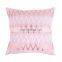 100% Cotton Geometric Wave pink Home indoor Decorative Square Throw Pillow Covers for Sofa Bedroom