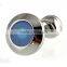 Men's Cufflinks New Blue Silver Round Cuff Lins for Shirt 17mm M3320