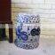 Antique Chinese Blue and White Porcelain Garden Stools With Dragon Design