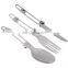 New Design Stainless Steel Folding Spoon Fork Knife Kitchen Cutlery Set