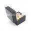 High-end luxury black wooden jewelry ring box wood