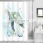 Custom polyester curtains bathroom 3d digital printing modern shower curtain