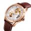 skmei 9223 automatic men watches luxury mechanical watch skeleton leather band