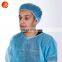 Disposable Flat Cap Non Woven Elastic Customizable Food Blue Round Cap
