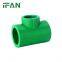 IFAN Hot Sale Polypropylene Material Green Plastic PPR Reduce Tee PPR Fittings