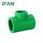 IFAN Factory Direct Green Plastic 20-125mm Pn25 Reduce Tee PPR Pipe Fittings