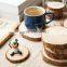 Timber Wooden Coasters, Wood Cup Coasters with Bark