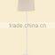 White Linen Rectangle Shade Brushed Steel Base Bold Modern Design Asymmetry Table Lamp