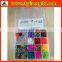 Silicone TPR loom bands for refills pack with beads/loom crochet/hook/clips