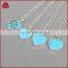 New Arrival Turkey Turquoise Heart Pendant Necklace Chian 18K Gold Plated Fashion Jewelry For Women Lover's Great Gifts