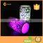 Automatic Changing LED Color Candle Wick Silver Flower Printed Candle Set