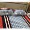 3 Pcs 100% Polyester Stripe And Grid Print Flannel/coral Fleece Blanket/throw