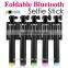 Camera selfie sticks wholesale with bluetooth shutter button camera selfie sticks