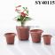 Small round color plant pots plastic