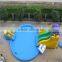 flame PVC inflatable slide with water pool/inflatable water slide/inflatable pool slide