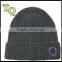 2015 new embroidered winter knit hats with pom pom