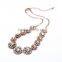 Top fashion flower crystal statement necklace 2015 new arrival