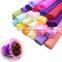 DIY Artifical Flower Colourful Crepe Paper Roll rose flowers artificial