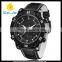 WJ-5446 genuine leather strap IP plating high quality double show Ohsen waterproof men sport watch