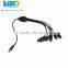High quality low voltage dc 1 to 6 power splitter cable