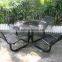 Commercial outdoor metal table and chairs/iron garden table,picnic table with backed seats