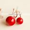 Korea fashion gift crystal red cherry brooch pin for wedding invitation                        
                                                                                Supplier's Choice