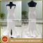 ASAP-02 Sparkly V-neck White Sequin Evening Gown with Ruffles Split Side Detachable Straps Evening Dresses
