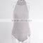 Newest high-necked knit one piece cotton sexy swimwear 2016 for mature women