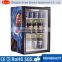 Commercial portable compact glass door mini display cfc free refrigerator