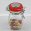 120ml Mini Glass SpiceJar with Plastic Lid, Glass Candy Jar with Metal Clip, Glass Gift Jar