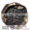 Checked pattern fabric wool ivy cap