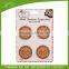 self adhesive silkscree printing cork stickers for mirron decal