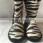 Shoes children 2016 wholesale indoor shoes zebra print slipper boots indoor slippers