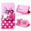 Fashion Bow Wallet Flip Leather Case For Motorola For Moto G3 G 3 3rd Gen 2015 xt1064 case leather