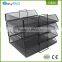 Multifunction office / school mesh desk organizer 4 tier document / letter / file tray