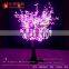 2M height outdoor solar purple cherry blossom led tree light