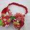 New Arrival 4inch Christmas Ribbon Baby Hair Bows with Soft Elastic Headband Girls Baby Hairband Boutique Bows