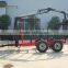 1Ton/3Ton/5ton forestry timber trailer with crane grapple mini crane