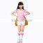 Wholesale color top pants suit stage performance clothes children kids cheerleader costumes