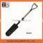 Hot sale different types of camping steel garden shovel with wooden handle