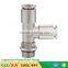JULY Manufactory Wholesale High Pressure Nickel-plating NPT Threaded Tee Brass Fittings