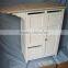 2016 FSC multi-function folding factory price home furniture foldable ironing board storage cabinet with wicker basket drawer
