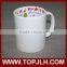 Promotional plain white double wall Pure white ceramic mug with handle
