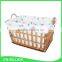 Home storage nested wicker knitting baskets with 2 side handles