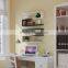 New design Set of 2 J shape wall display DIY home decorative wooden Floating Wall Shelf wholesale