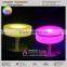modern style color changing led plastic outdoor bar furniture table