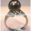 rose purple seawater tahitian pearl ring
