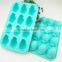Novelty silicone rubber ice cube tray mold with 12 cup penguin